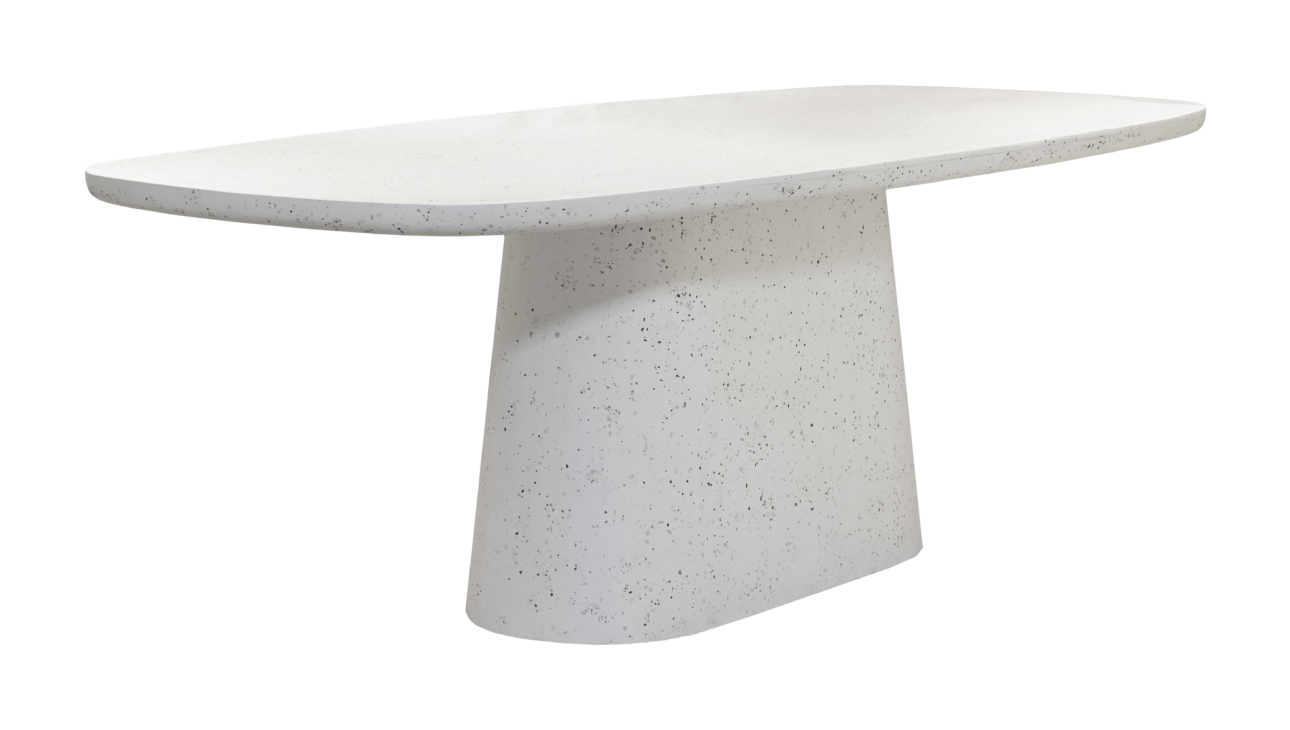 Light & Living Deens Ovale Eettafel Hamura Terrazzo, 220 x 105cm - Wit