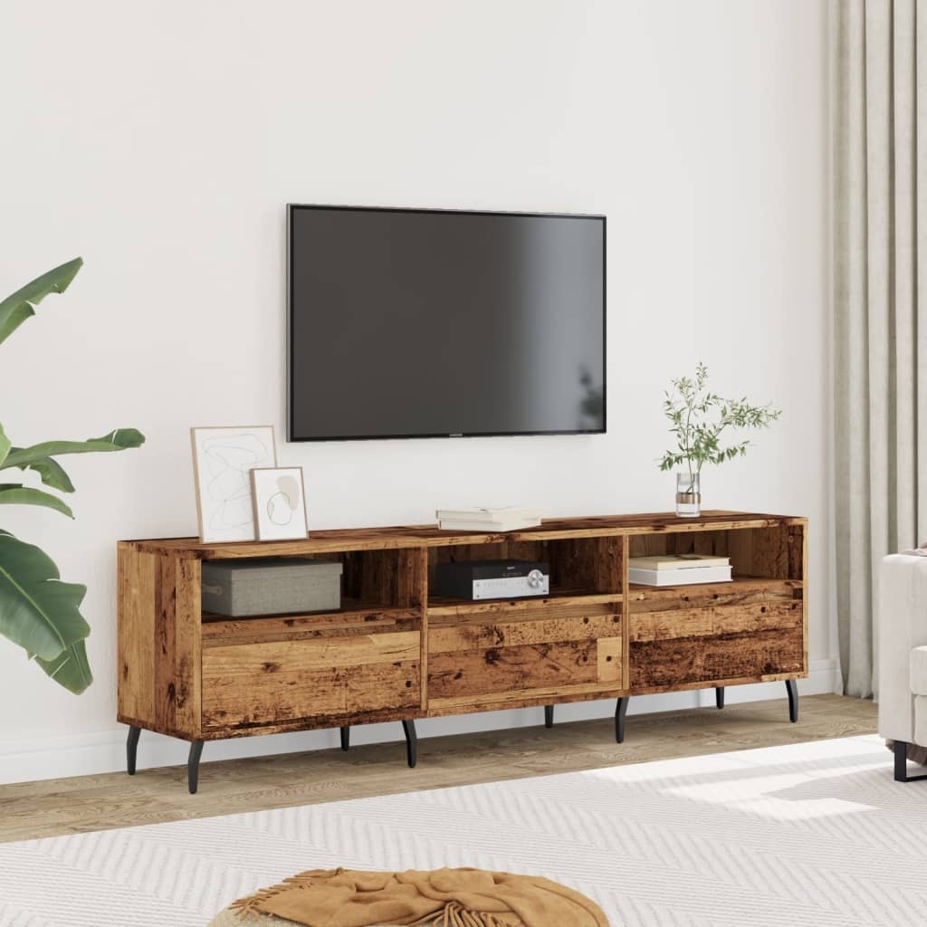 VidaXL Tv-meubel 150x30x44,5 cm bewerkt hout oud houtkleurig