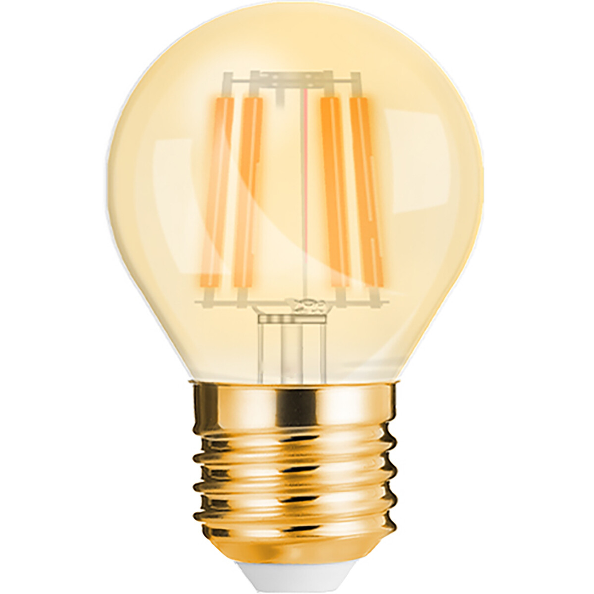 BES LED LED Lamp E27 Kogel Filament - Brinton - Amber 4W 360lm - 822 Zeer Warm Wit 2200K - G45 | Vervangt 32W