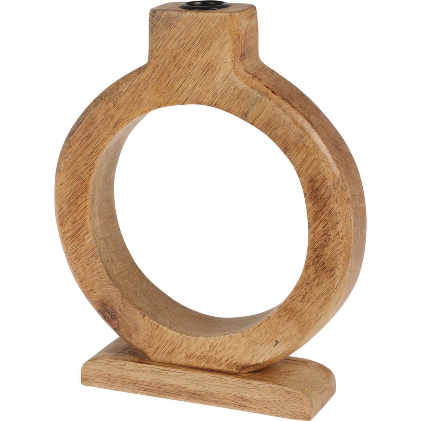 Home & Styling Kandelaar Rond 21cm Mango Hout