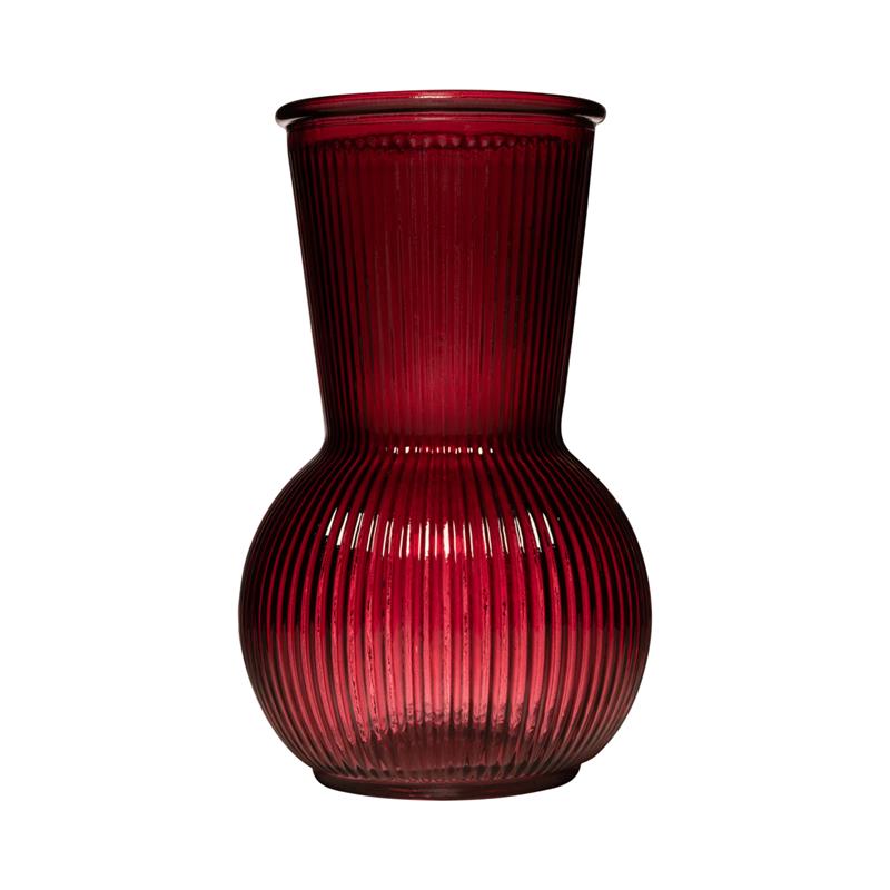 Hakbijl Glass Tilly Buikvaas Rood Ø11xh18cm