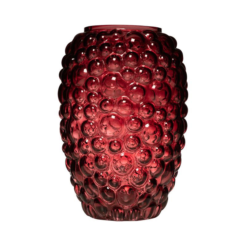 Hakbijl Glass Bibble Buikvaas Rood Ø17xh24cm