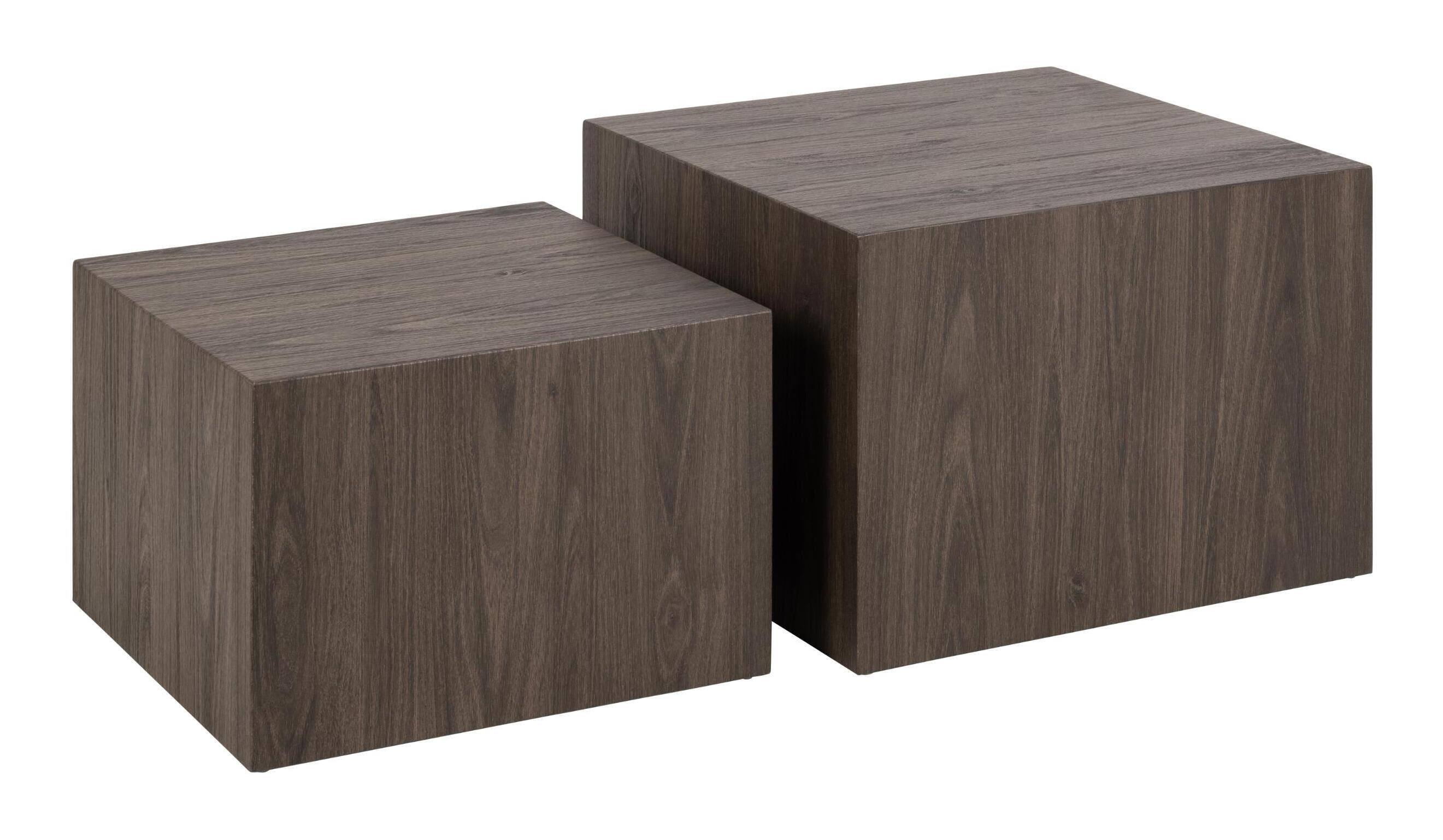 Bendt Salontafel Flavian Essenlook, Set van 2 stuks - Bruin