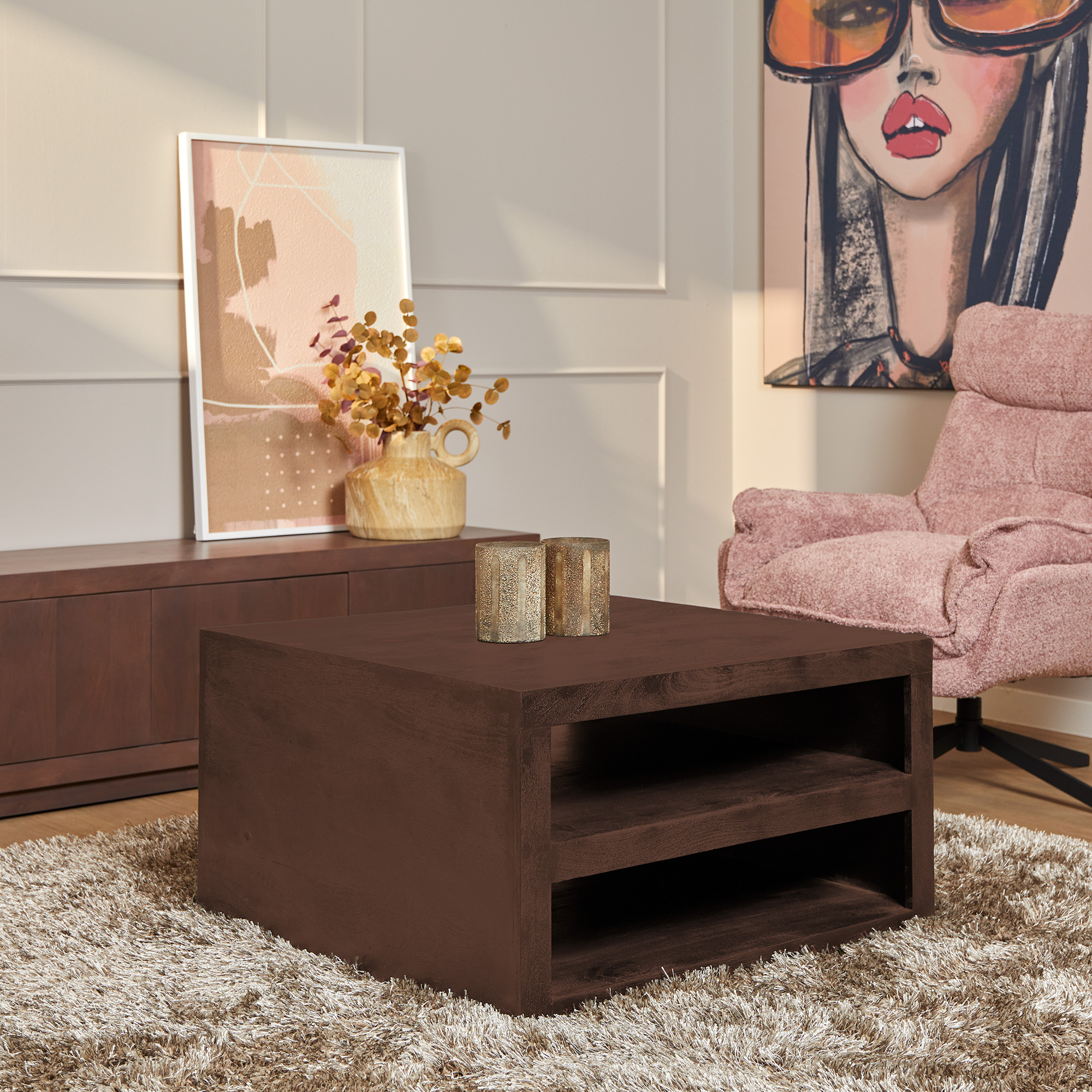 Het Steigerhouthuis Salontafel Brussel Walnut