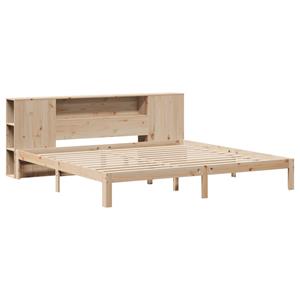 vidaXL Bed met boekenkast zonder matras massief grenenhout 180x200 cm