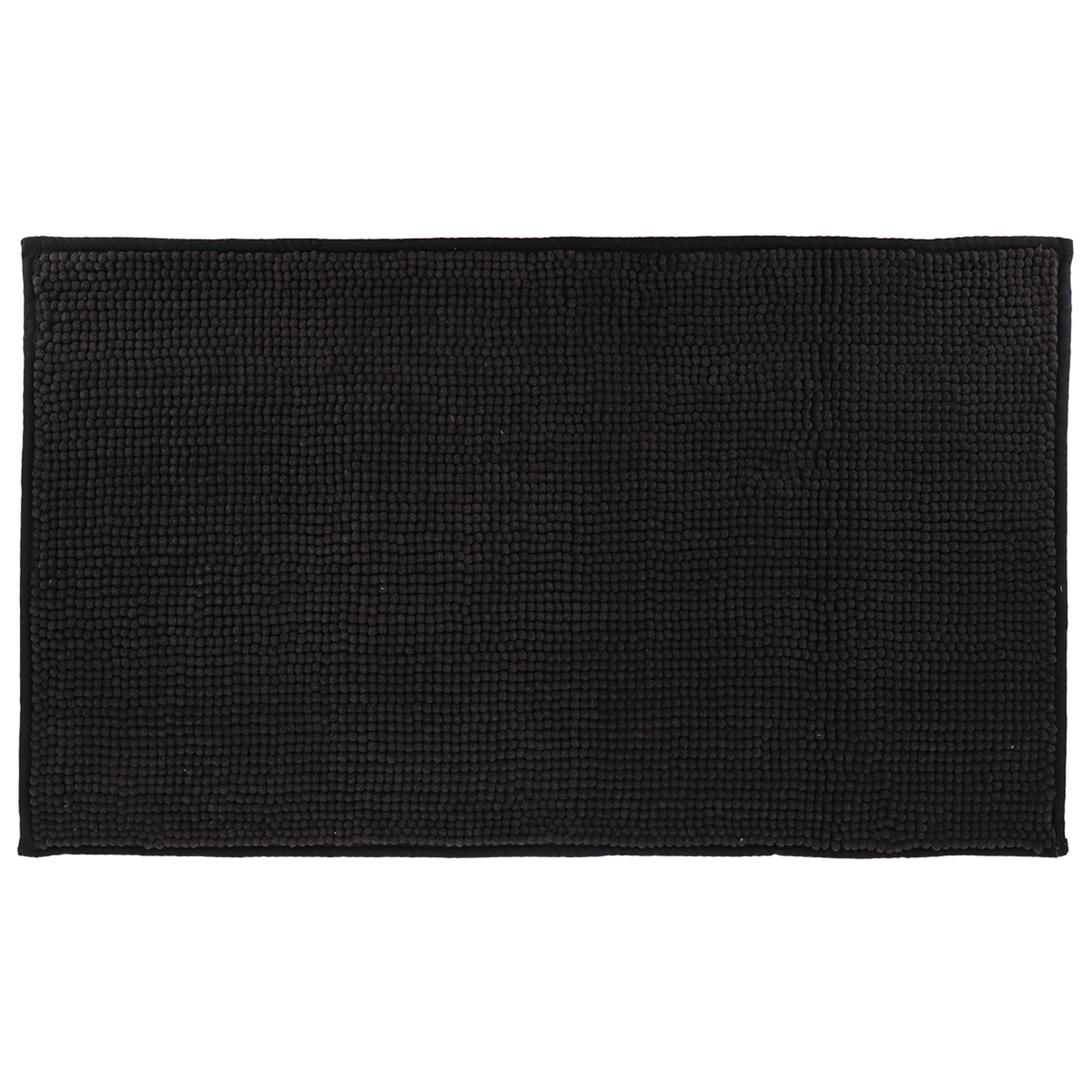 Tendance Badmat microfiber - absorberend - zwart - 45 x 75 cm -