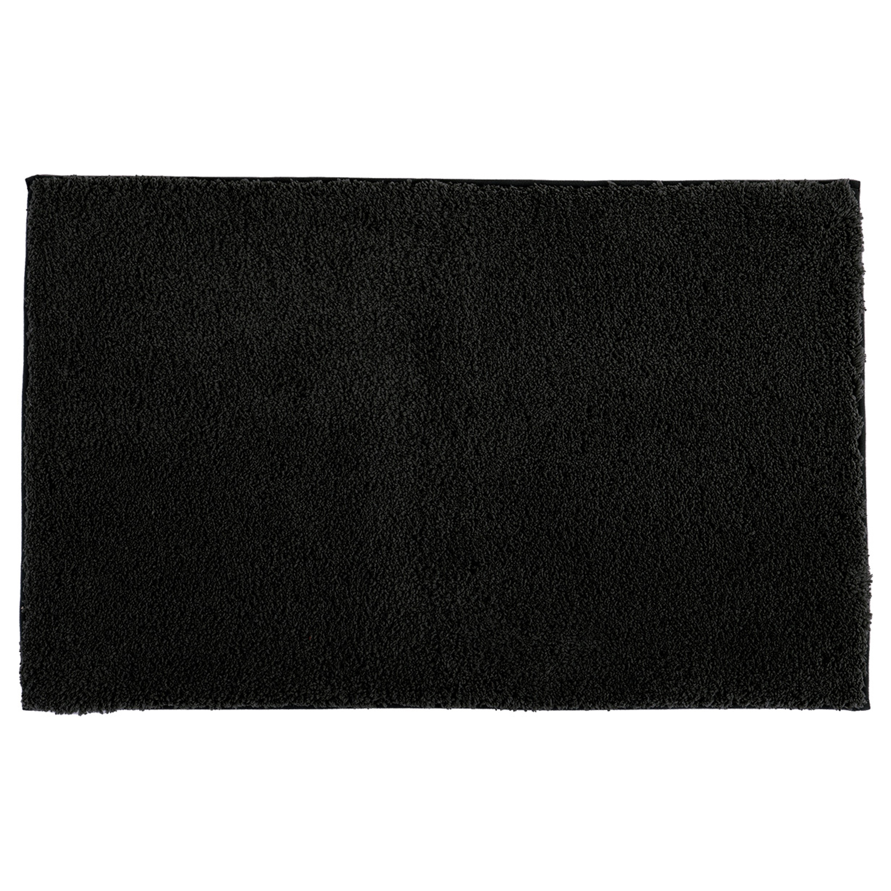 Tendance Badmat microfiber - absorberend - zwart - 50 x 80 cm -