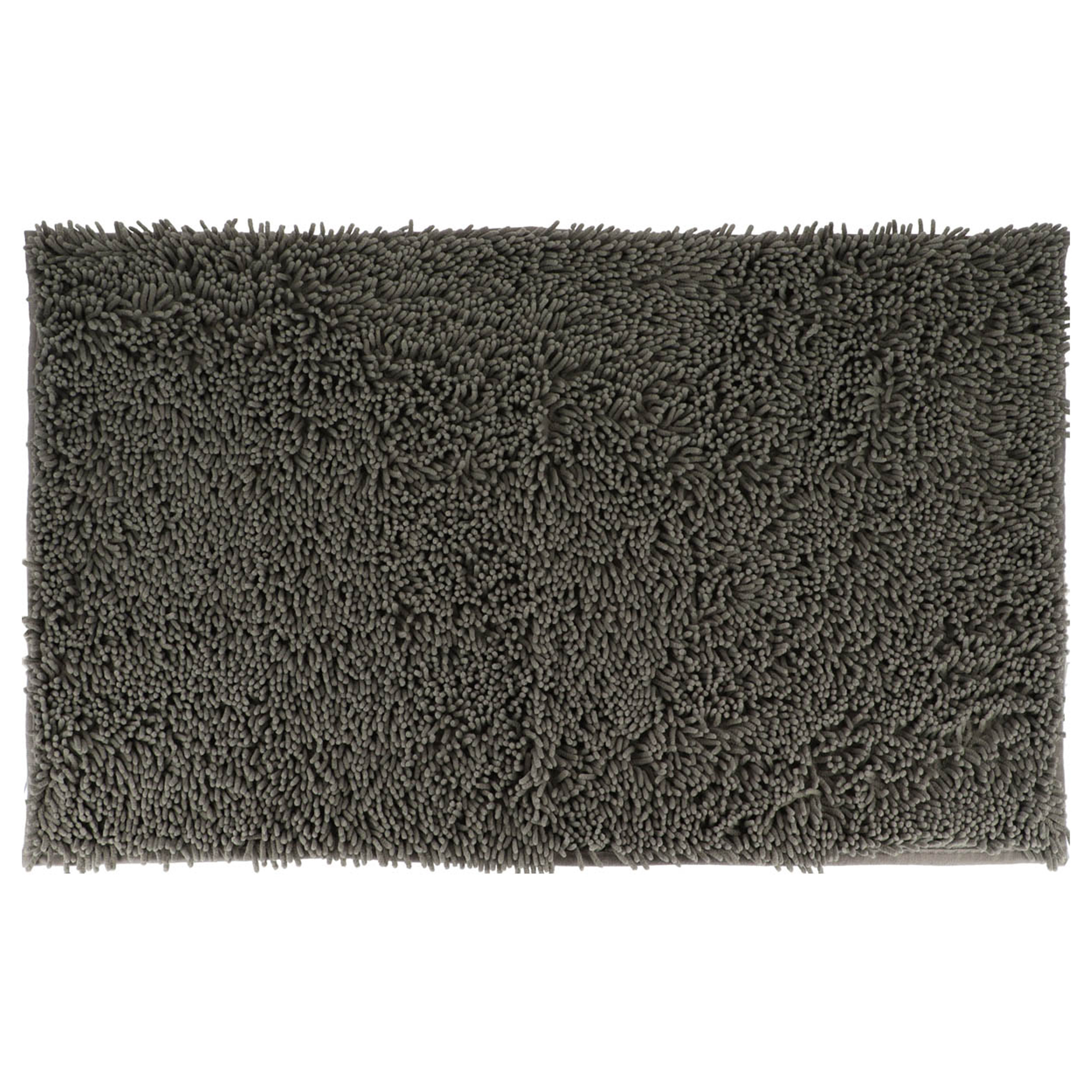 Tendance Badmat microfiber - hoogpolig - grijs - 50 x 80 cm -