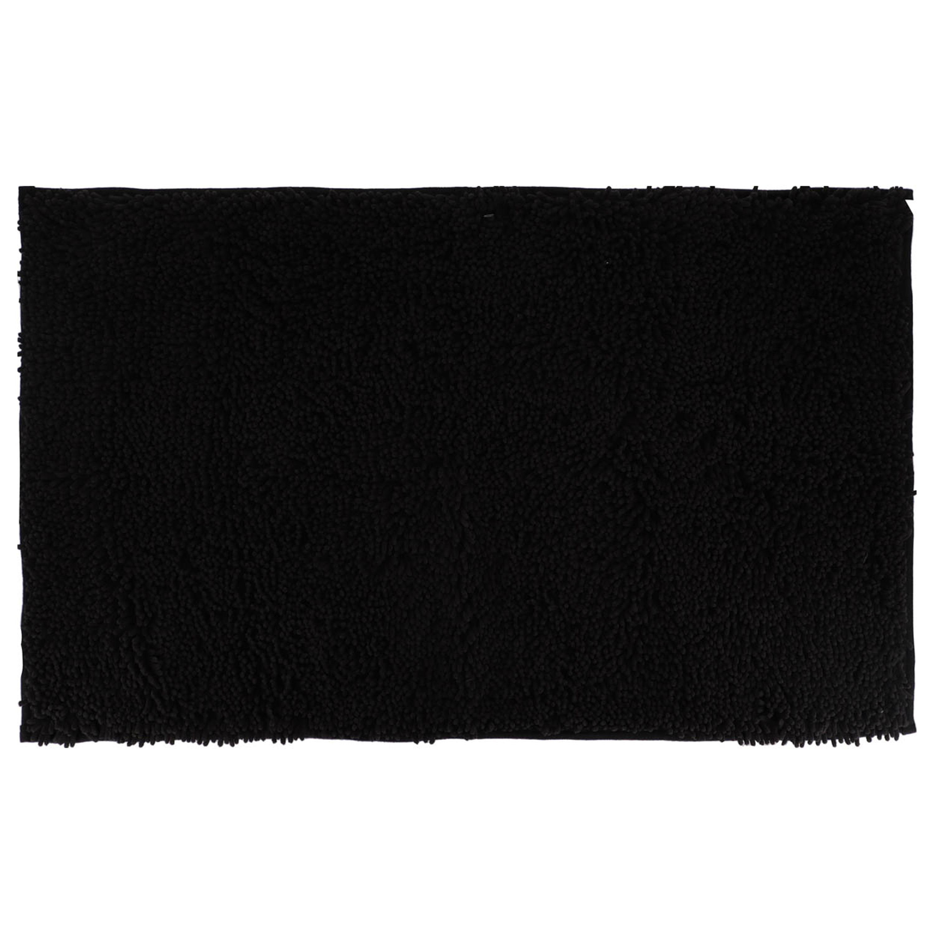 Tendance Badmat microfiber - hoogpolig - zwart - 50 x 80 cm -