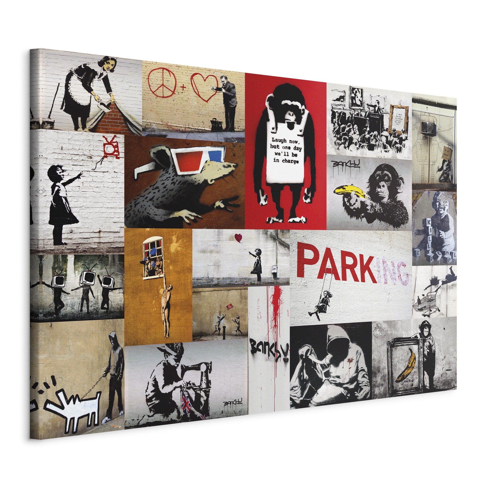 Karo-art Schilderij - Banksy - collage