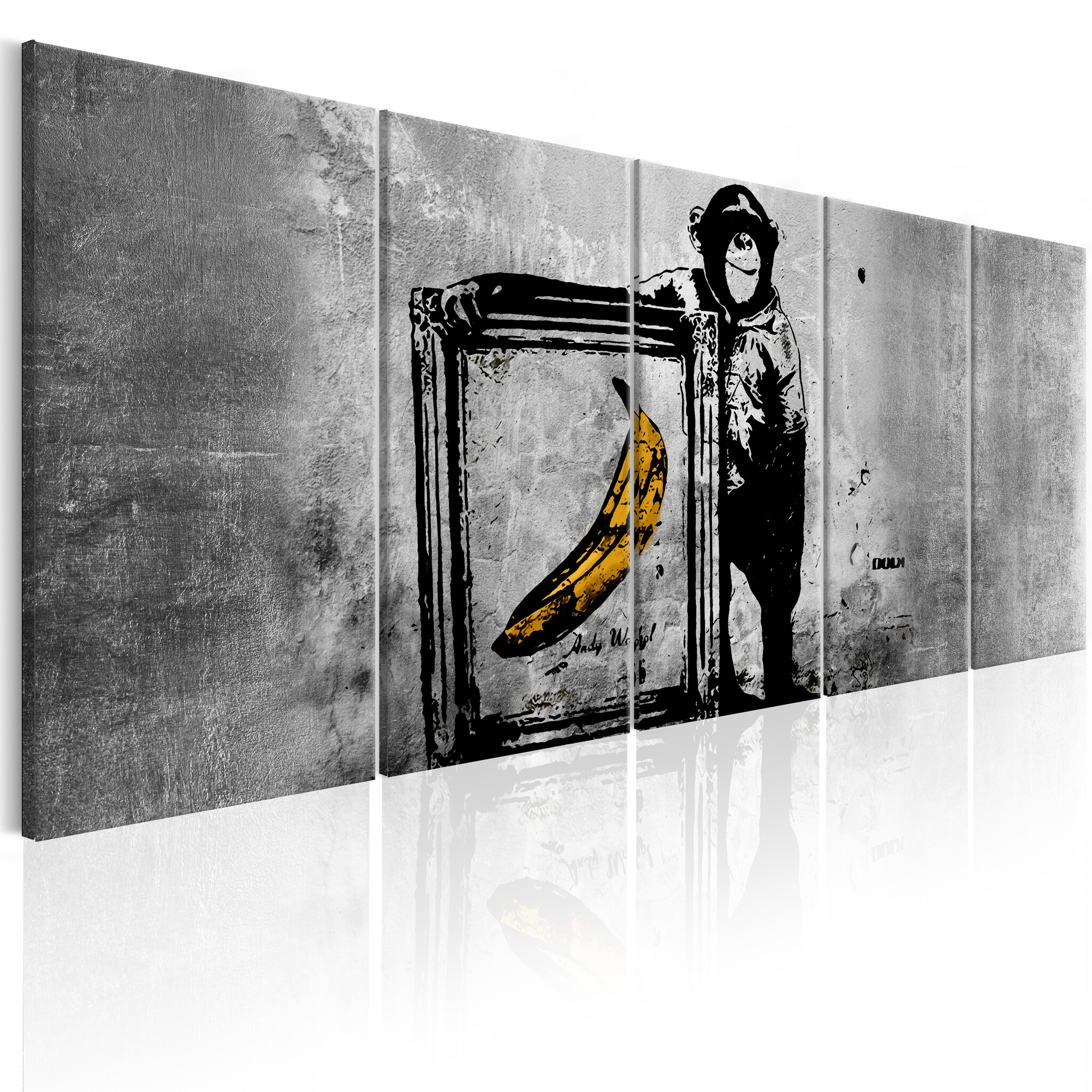 Karo-art Schilderij - Banksy: Monkey with Frame