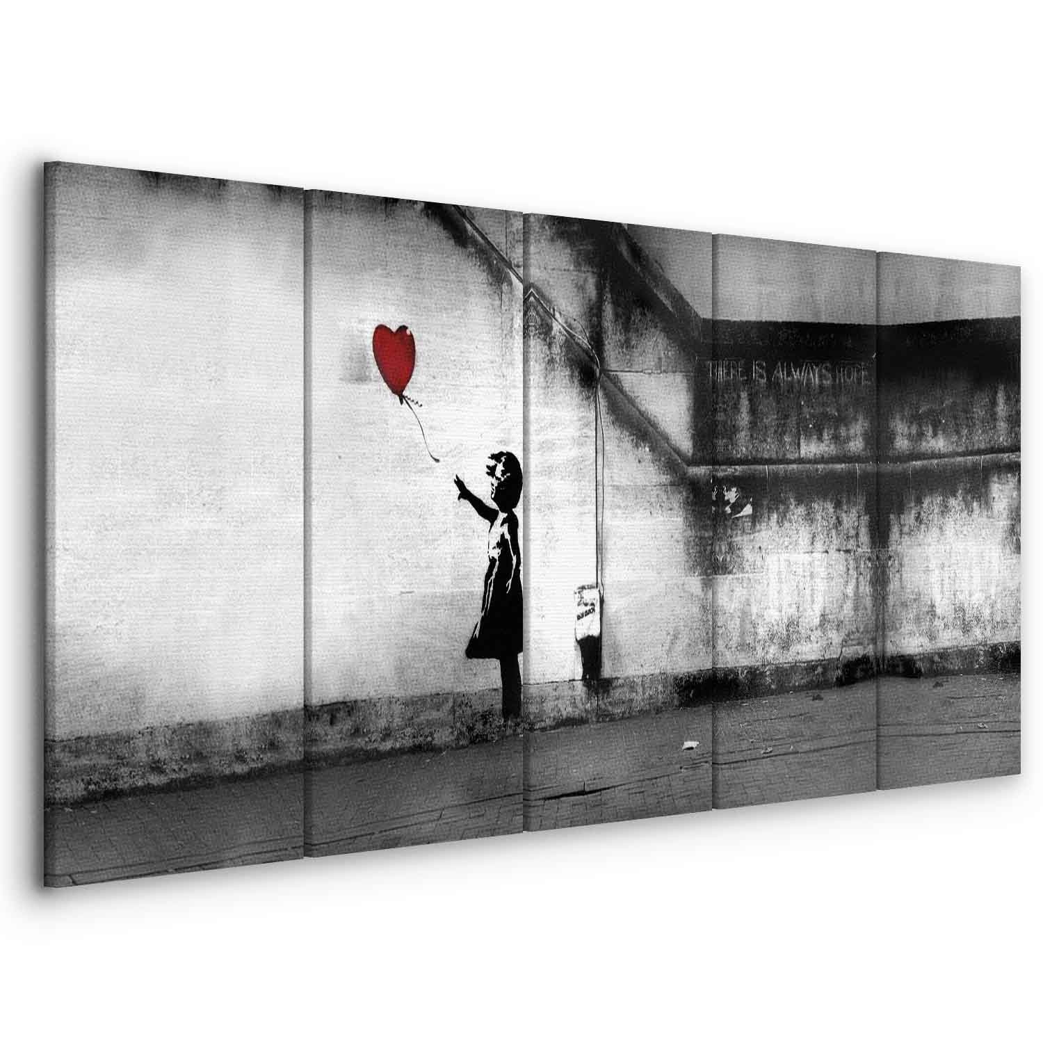 Karo-art Schilderij - Banksy: Runaway Balloon