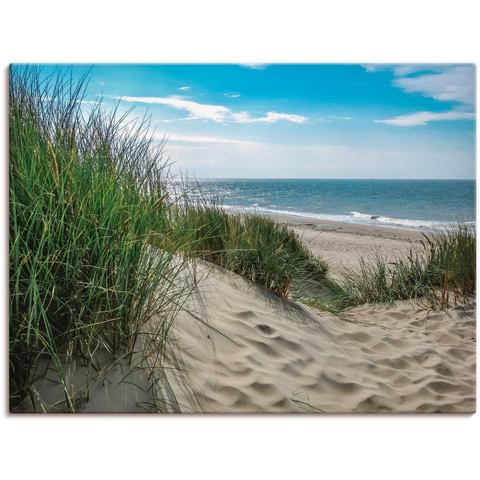 Artland Artprint Duinlandschap in de zomer aan de Noordzee als artprint van aluminium, artprint voor buiten, artprint op linnen, poster, muursticker