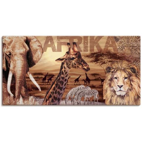 Artland Artprint Afrika als artprint van aluminium, artprint voor buiten, artprint op linnen, poster, muursticker