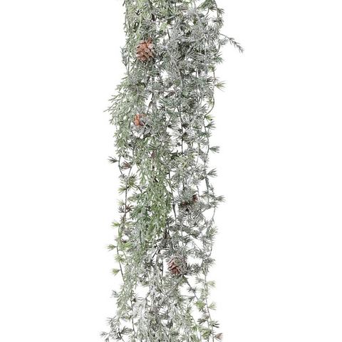 My home Winterse kunstplant Kerstversiering, kerstguirlande Guirlande, frozen, lengte 180 cm