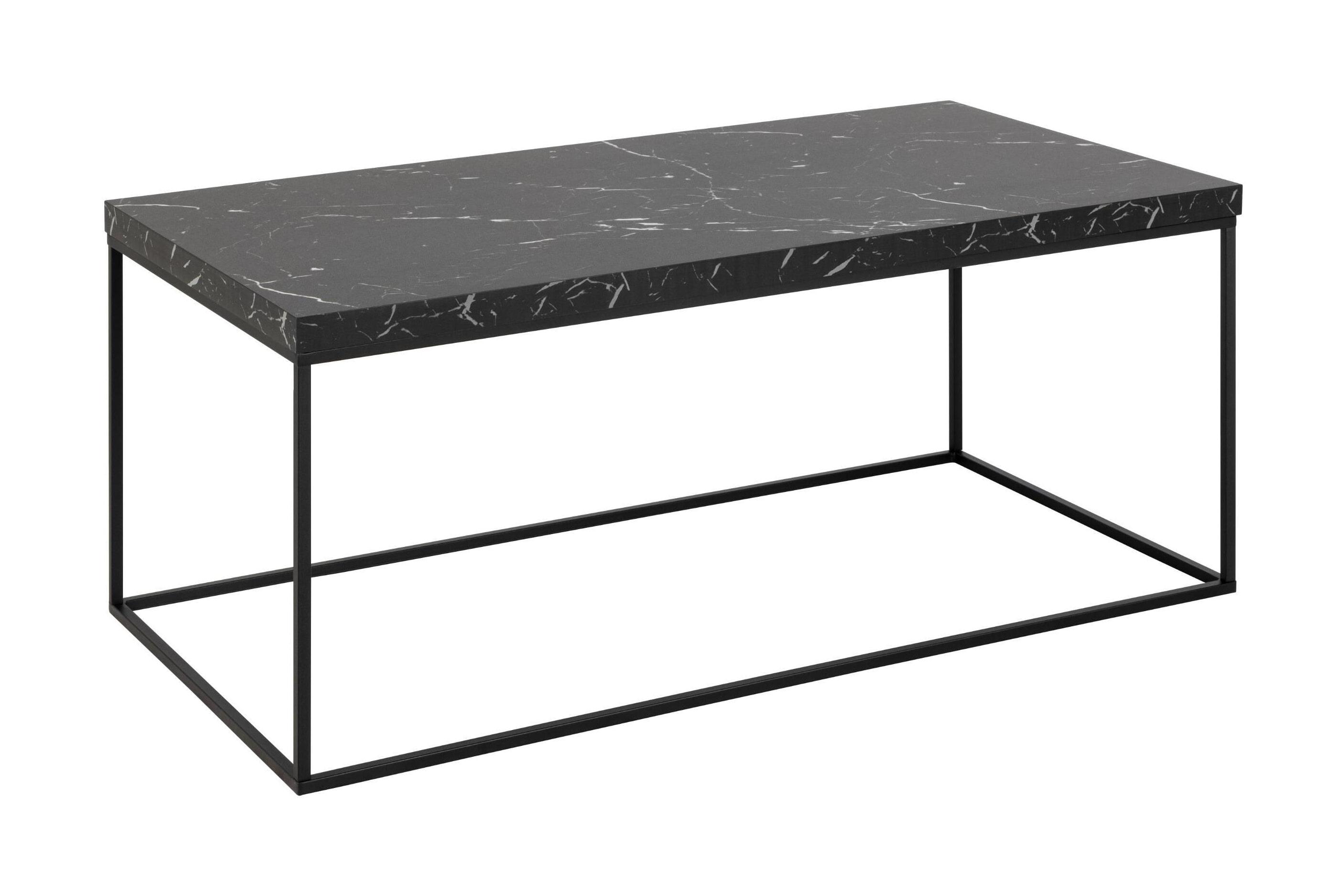 Bendt Salontafel Maresa Marmerlook, 110 x 55cm - Zwart