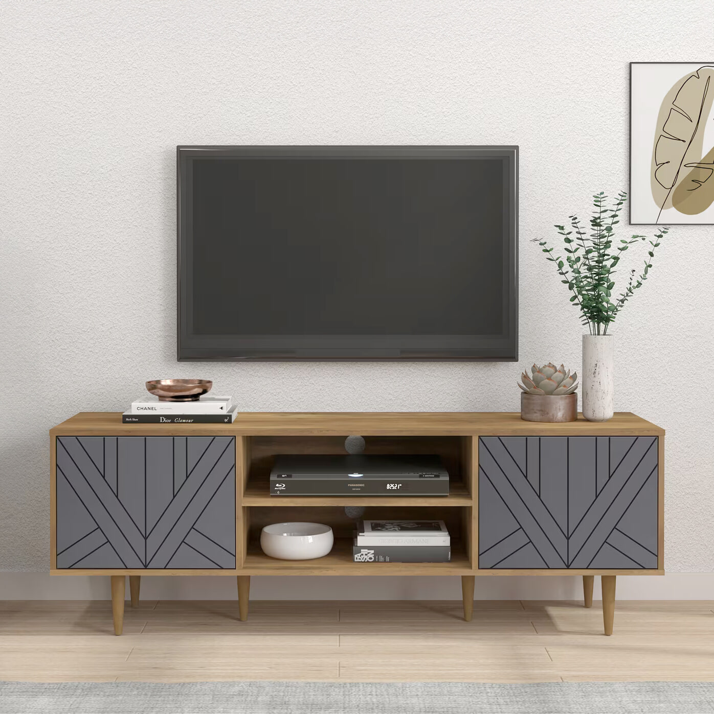 Artistiq Living Artistiq TV-meubel Beckham 160cm - Grijs / Naturel