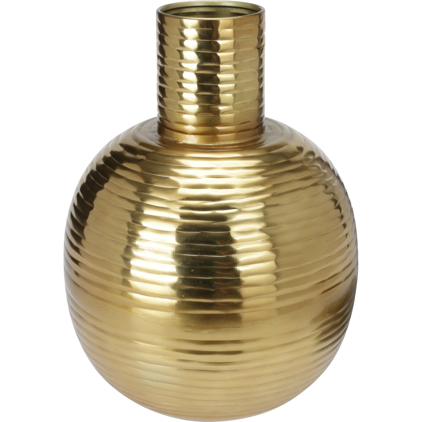 Home & Styling Boeket vaas Athens - metaal - metallic goud - D25 x H34 cm - Moderne woonstijl -