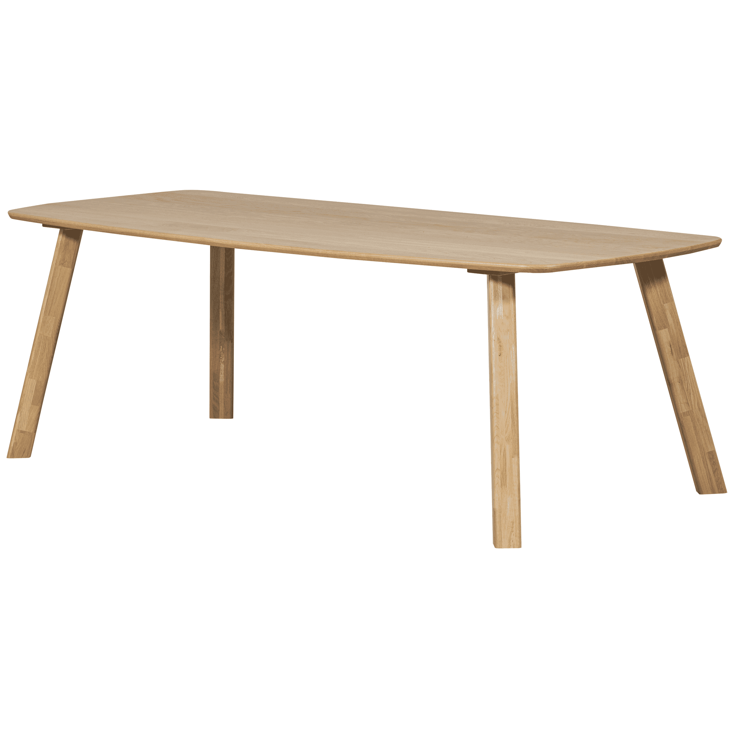 WOOOD Deens Ovale Eettafel Tablo Eikenhout, 220 x 100cm - Transparant - Ovaal