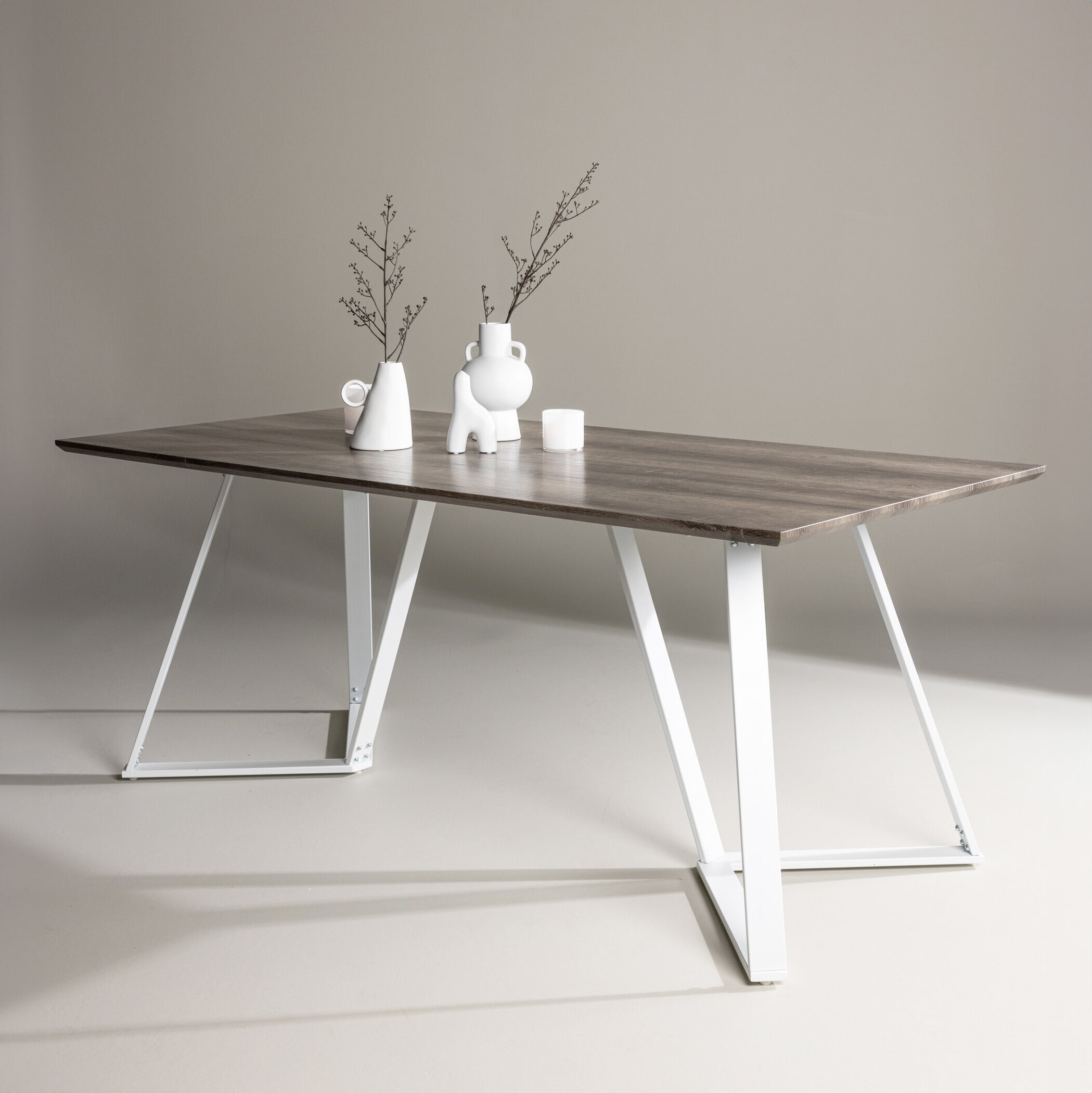 Nohr Eettafel Minta 180 x 90cm - Grijs/Wit