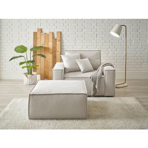 Andas Loveseat Finnley Loveseat en hocker als set, passend bij de bekleding-serie Finnley (2-delig)