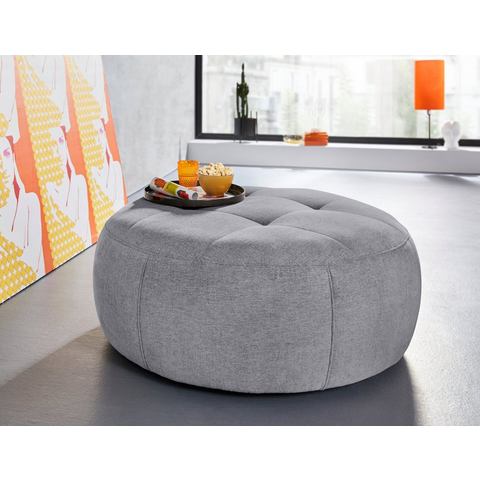 INOSIGN Hocker Lounis Ronde hocker in 2 afmetingen, soft clean voor het gemakkelijk reinigen met water