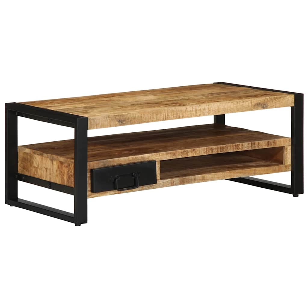 vidaXL Salontafel 90x50x36 cm massief ruw mangohout