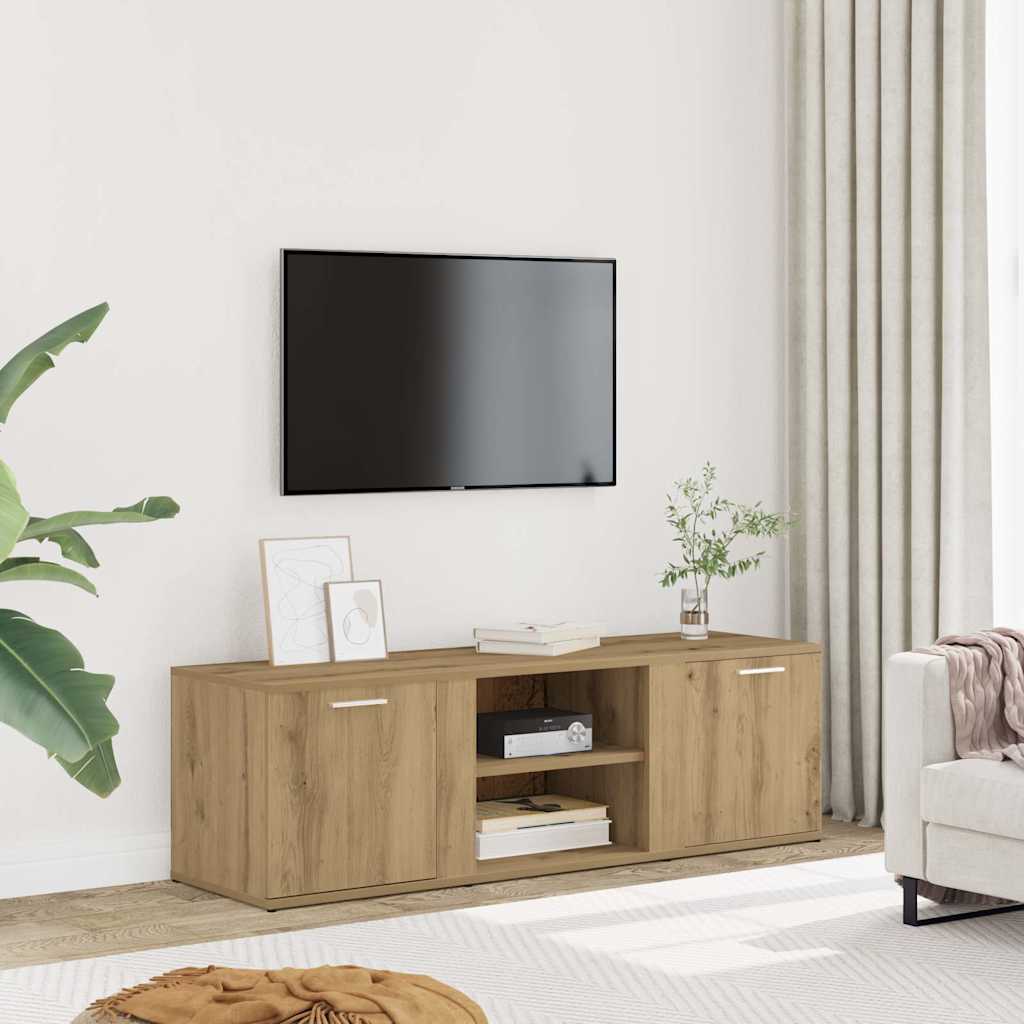 vidaXL Tv-meubel 120x34x37 cm bewerkt hout artisanaal eikenkleur