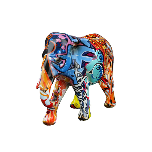 Gilde handwerk beeldje Olifant street art graffiti 16 cm