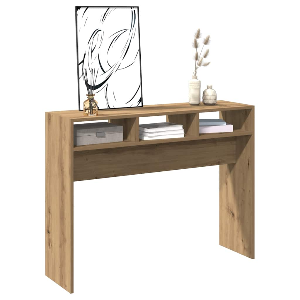 vidaXL Wandtafel 105x30x80 cm bewerkt hout artisanaal eikenkleur