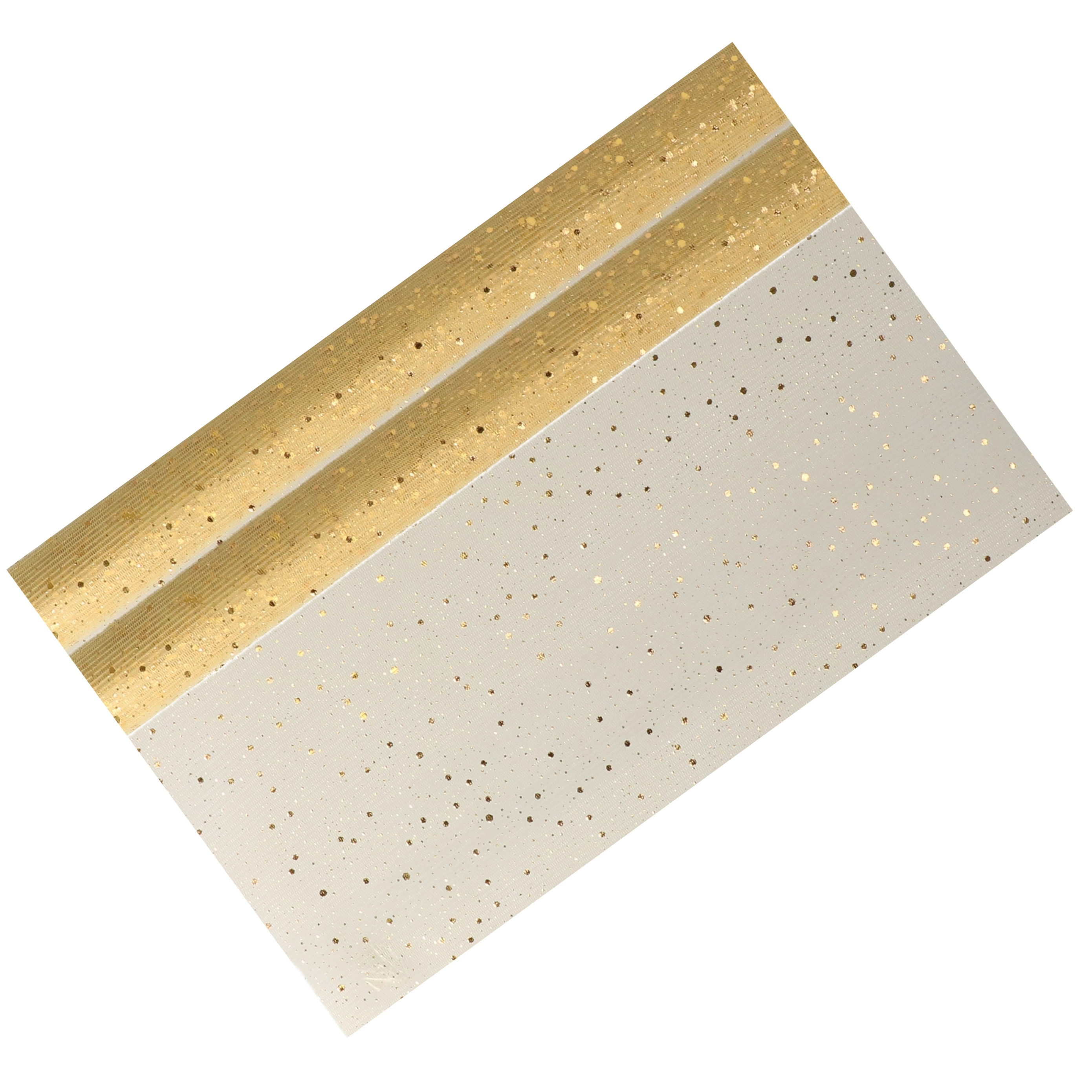 Home & Styling Decoratie stof/tafellopers - 2x - goud - pailletten - 38,5 x 200 cm -