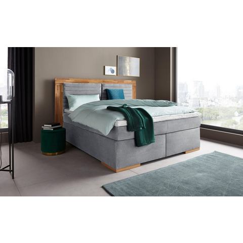 Places of Style Boxspring Cup met massief houten frame, met topmatras, in 2 hardheden, in 3 breedten