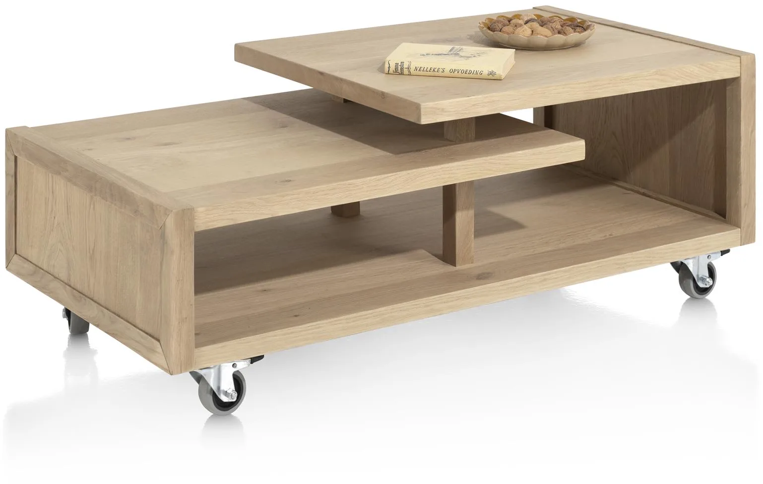 Nystead salontafel 120 x 60 cm. inclusief pootjes + wieltjes