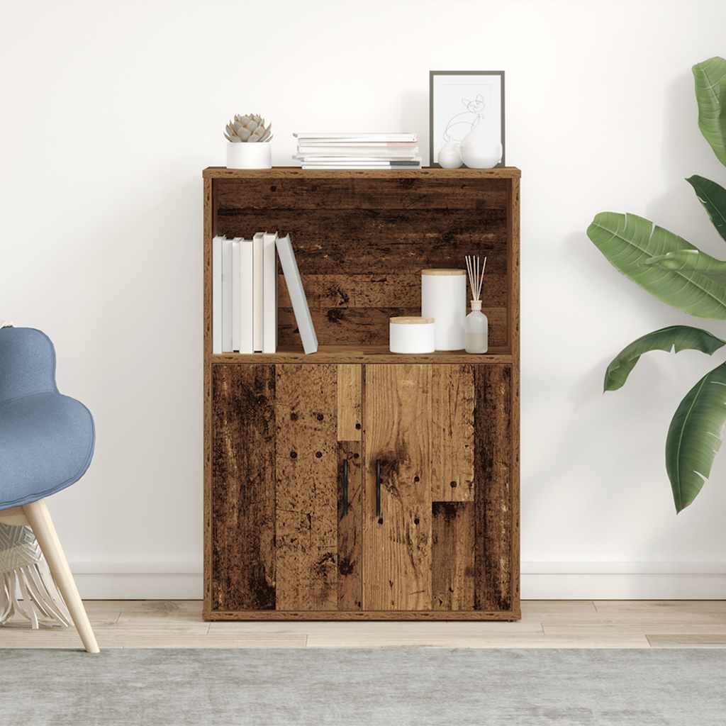 vidaXL Boekenkast 60x24x85 cm bewerkt hout oud houtkleurig