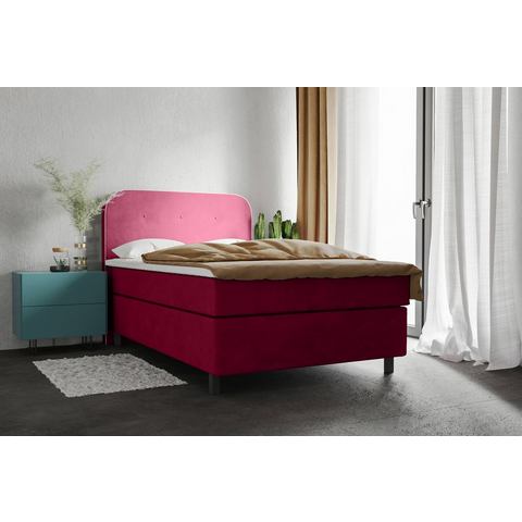 Places of Style Boxspring Marausa met pocketveringsmatras, met decoratieve opstaande naad