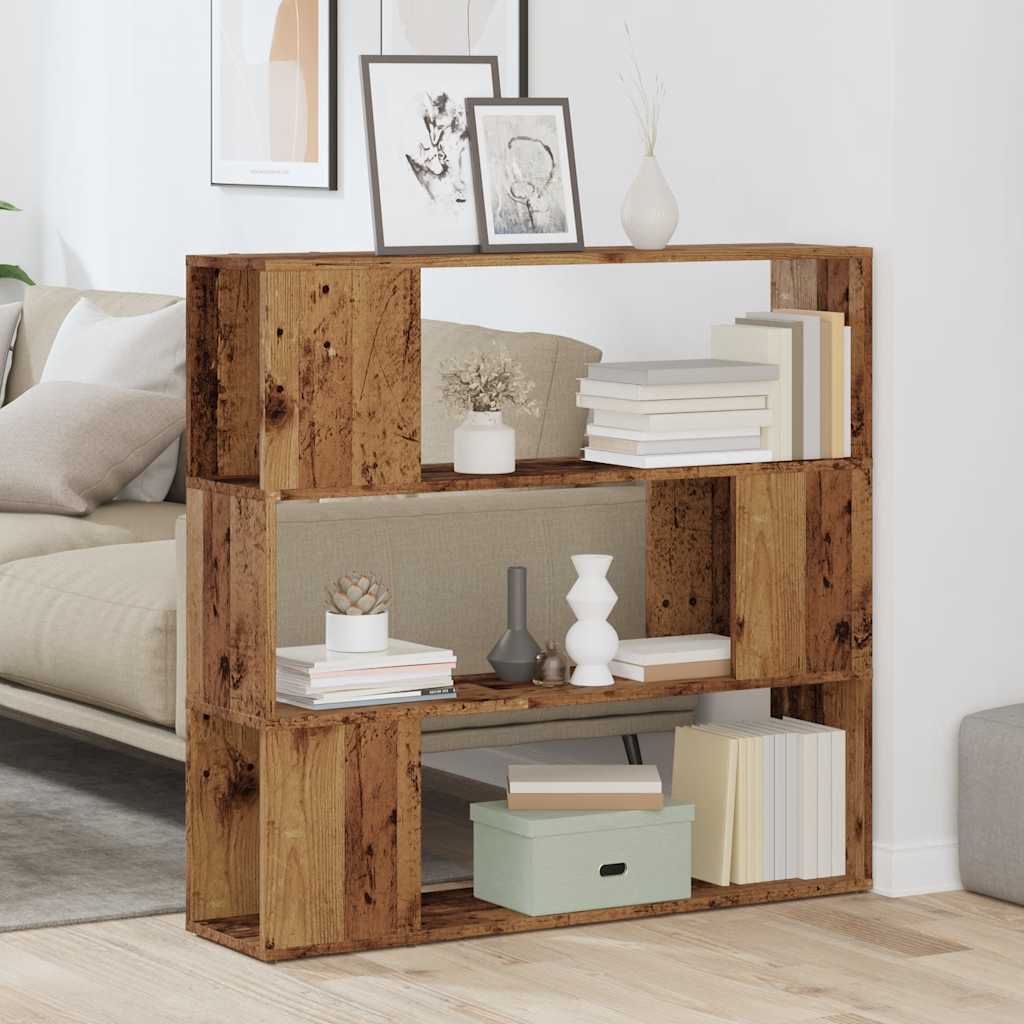 vidaXL Boekenkast/kamerscherm 100x24x94 cm oud houtkleurig