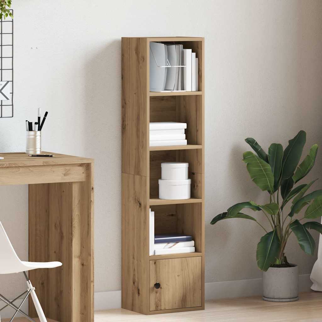 vidaXL Boekenkast 31x24x127 cm bewerkt hout artisanaal eikenkleurig