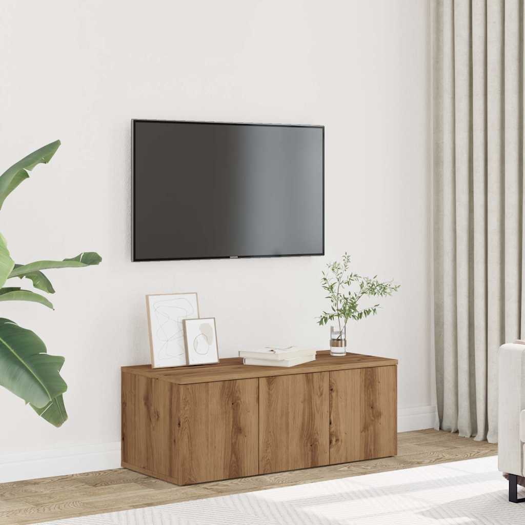 vidaXL Tv-meubel 80x34x30 cm bewerkt hout artisanaal eikenkleur