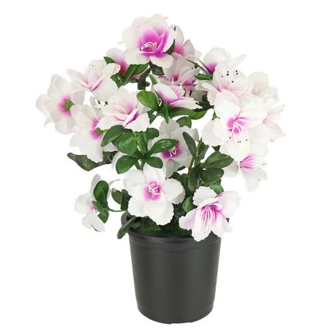 I.GE.A. Kunstbloem azalea in pot