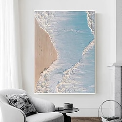 Light in the box handgemaakte kust strand golf olieverfschilderij set grote wandkunst textuur canvas handgeschilderde oceaan zeegezicht moderne woninginrichting 3d kunstwerk frame klaar om op te hangen of geen frame