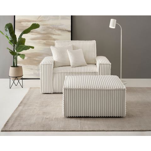 Andas Loveseat Finnley Loveseat en hocker als set, passend bij de bekleding-serie Finnley (2-delig)