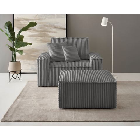 Andas Loveseat Finnley Loveseat en hocker als set, passend bij de bekleding-serie Finnley (2-delig)