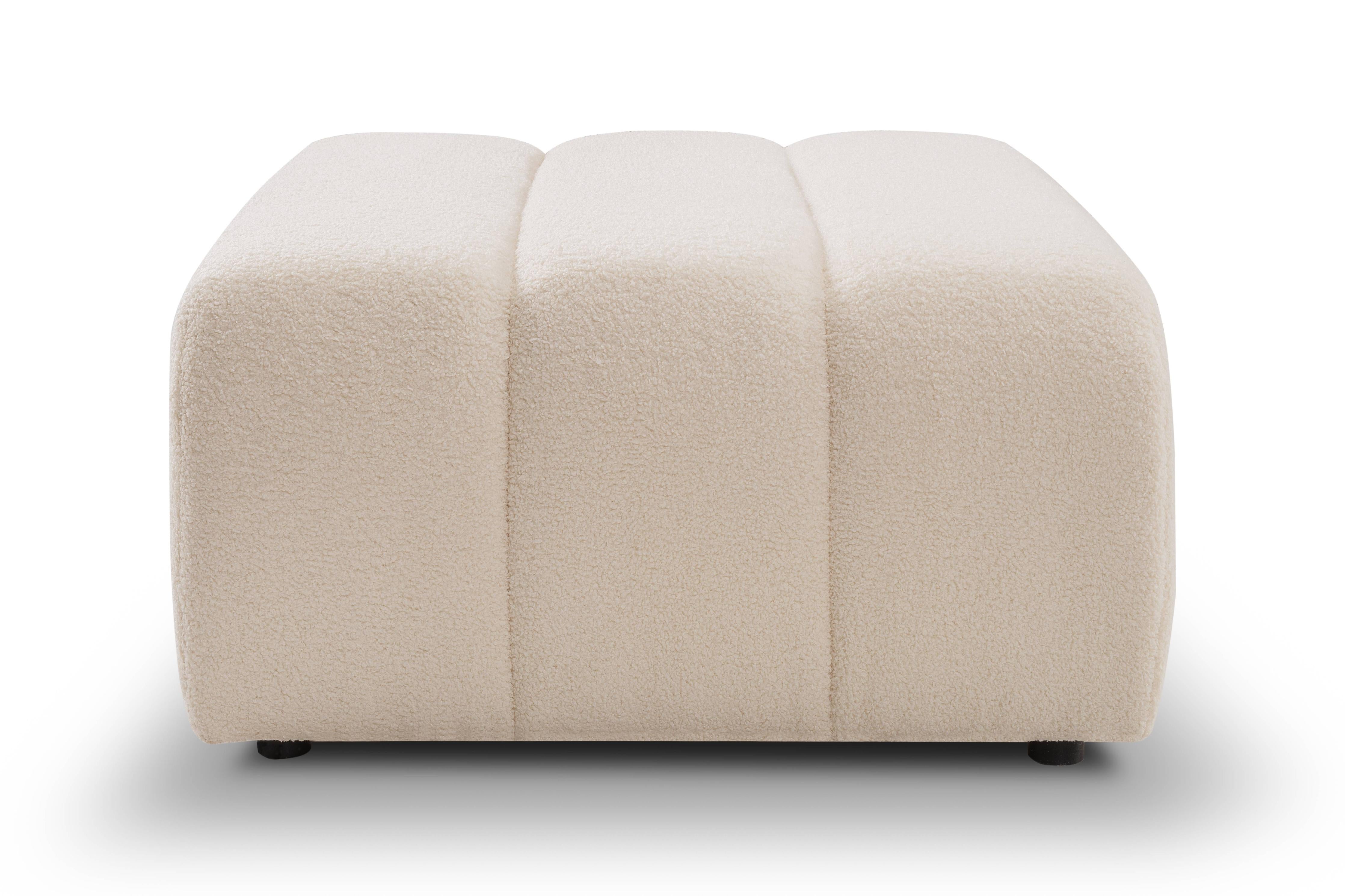 NADUVI Collection Hocker BODIL bouclé | 