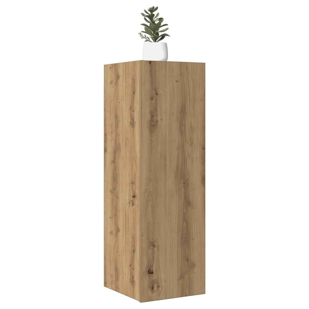 VidaXL Tv-meubel 30,5x30x90 cm bewerkt hout artisanaal eikenkleurig