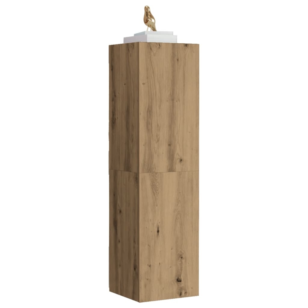 VidaXL Tv-meubel 30,5x30x110 cm bewerkt hout artisanaal eikenkleur