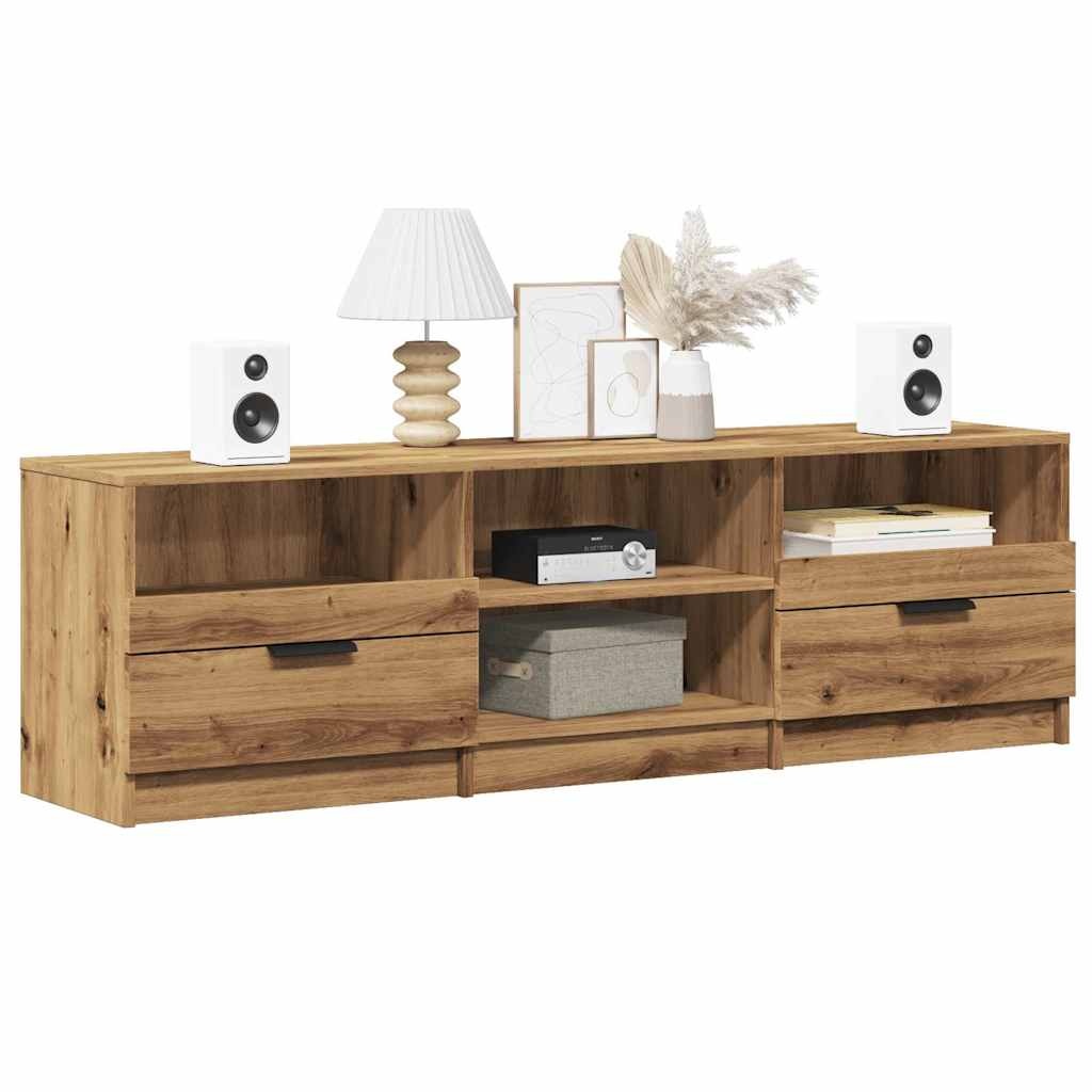 VidaXL Tv-meubel 150x33,5x45 cm bewerkt hout artisanaal eikenkleur