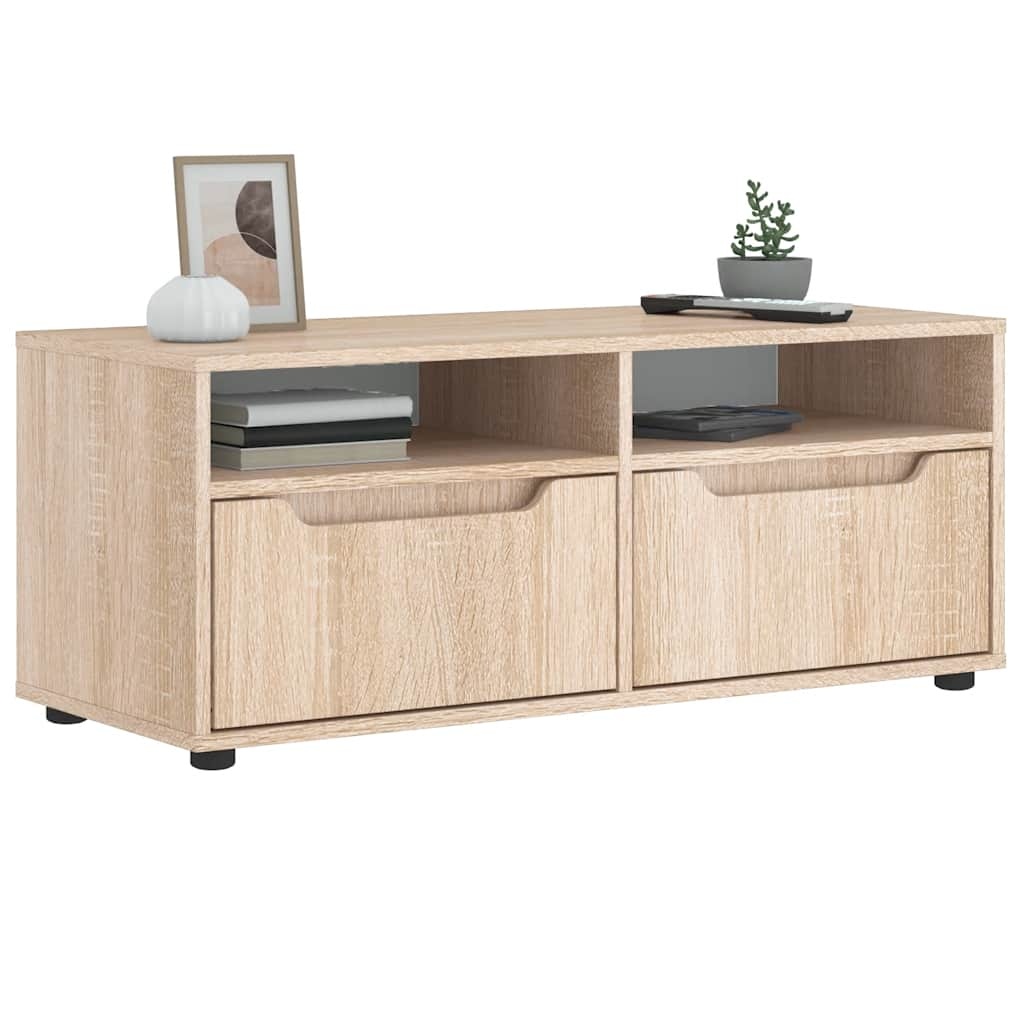 VidaXL Tv-meubel VISNES 100x40x38 cm bewerkt hout sonoma eikenkleurig