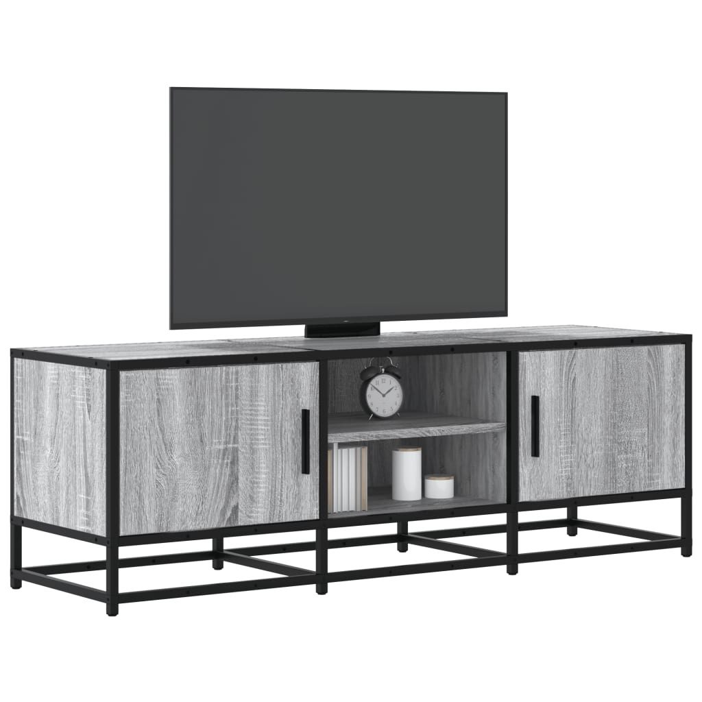 VidaXL Tv-meubel 120x35x41 cm bewerkt hout metaal grijs sonoma eiken