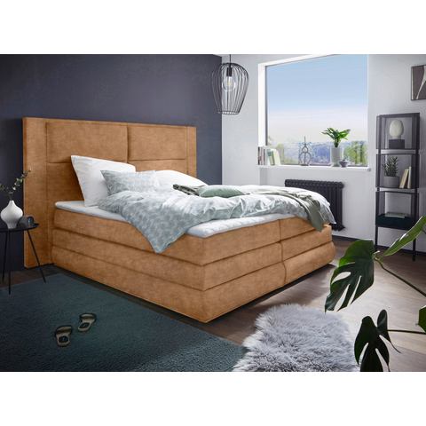 COLLECTION AB Boxspring Copenhagen inclusief bedkist, topmatras, naar keuze met ledverlichting