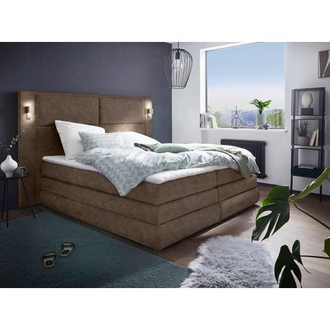 COLLECTION AB Boxspring Copenhagen inclusief bedkist, topmatras, naar keuze met ledverlichting